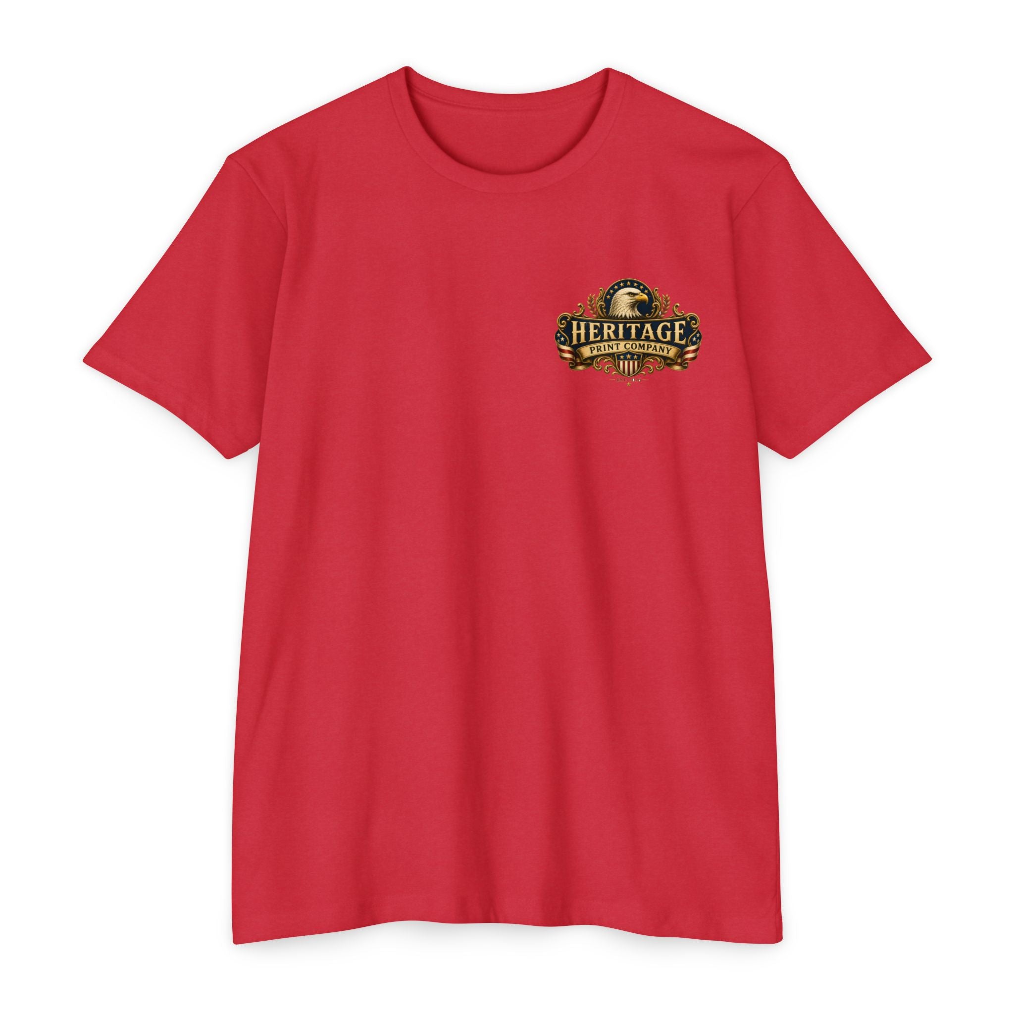 Heritage Print Co - American Spirit - Faith Freedom Country with Eagle - USA 250 years - 4th of July - Next Level 6210 CVC Super Soft T-Shirt