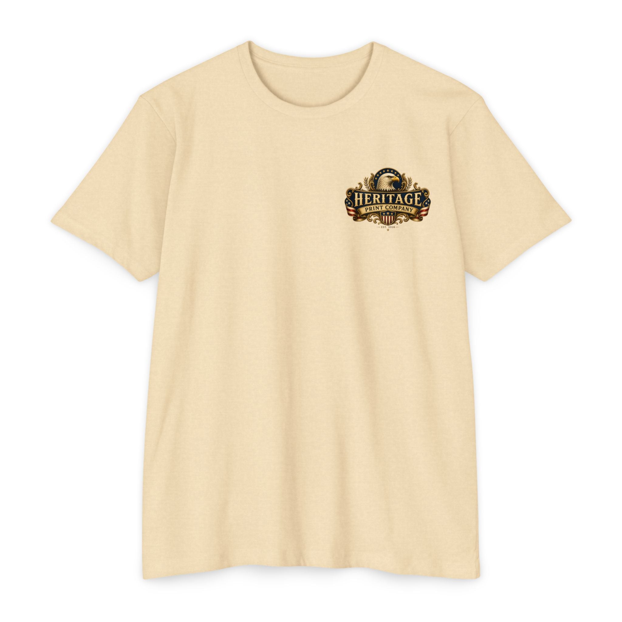 Heritage Print Co - American Legacy - USA 250th Anniversary with Eagle - 4th of July - Next Level 6210 CVC Super Soft T-Shirt