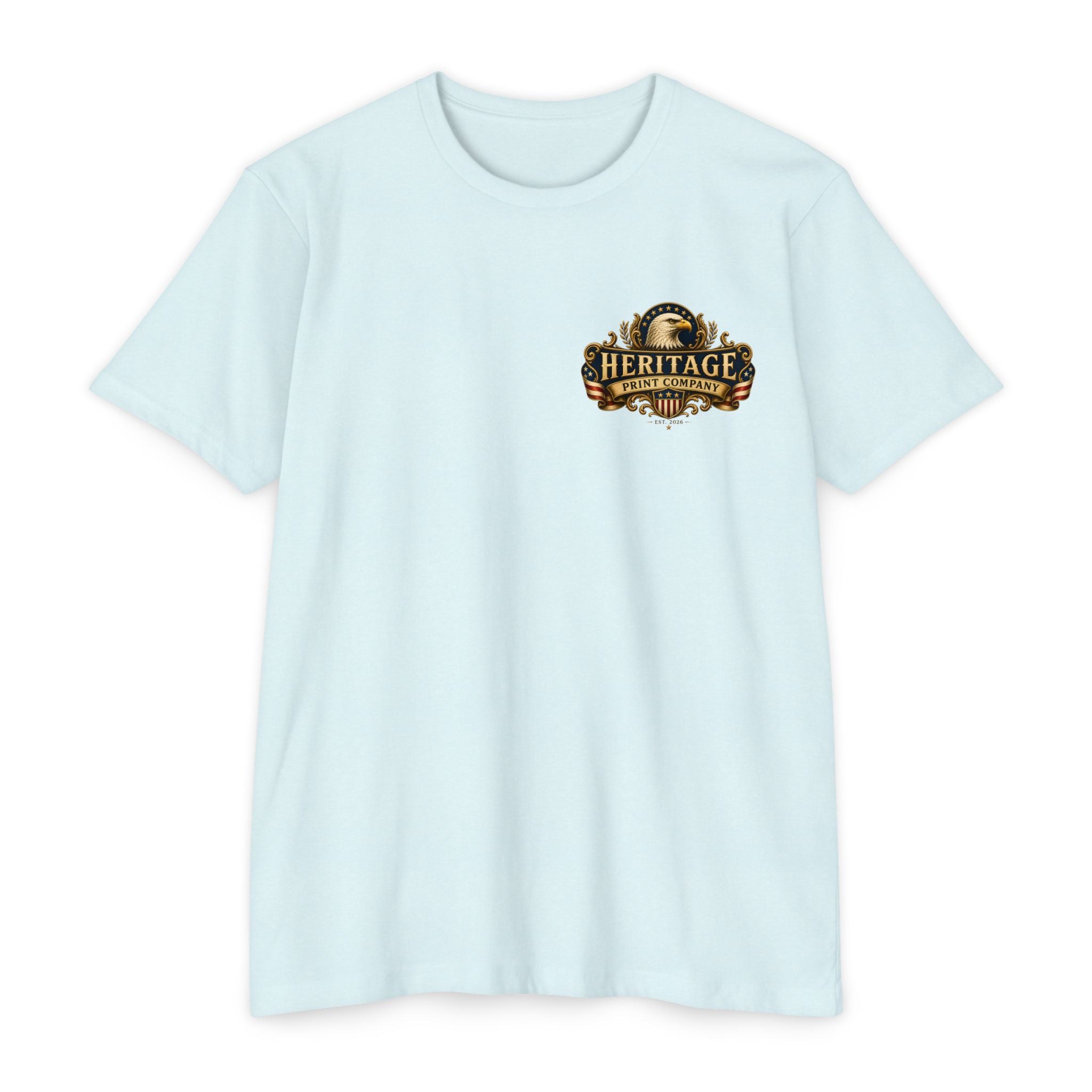 Heritage Print Co - One Nation Under God with Eagle - USA 250th Anniversary 4th of July - Next Level 6210 CVC Super Soft T-Shirt