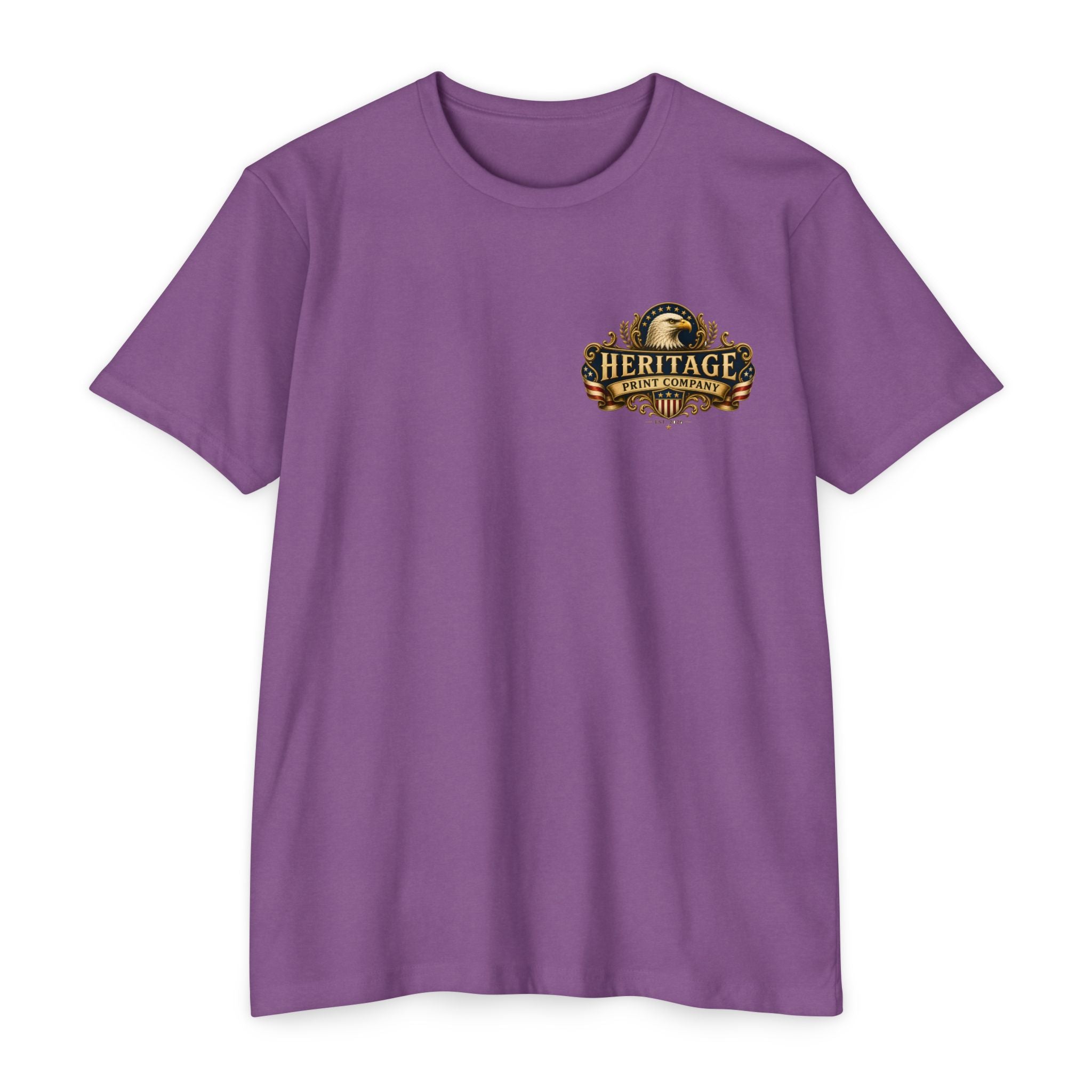 Heritage Print Co - One Nation Under God with Eagle - USA 250th Anniversary 4th of July - Next Level 6210 CVC Super Soft T-Shirt