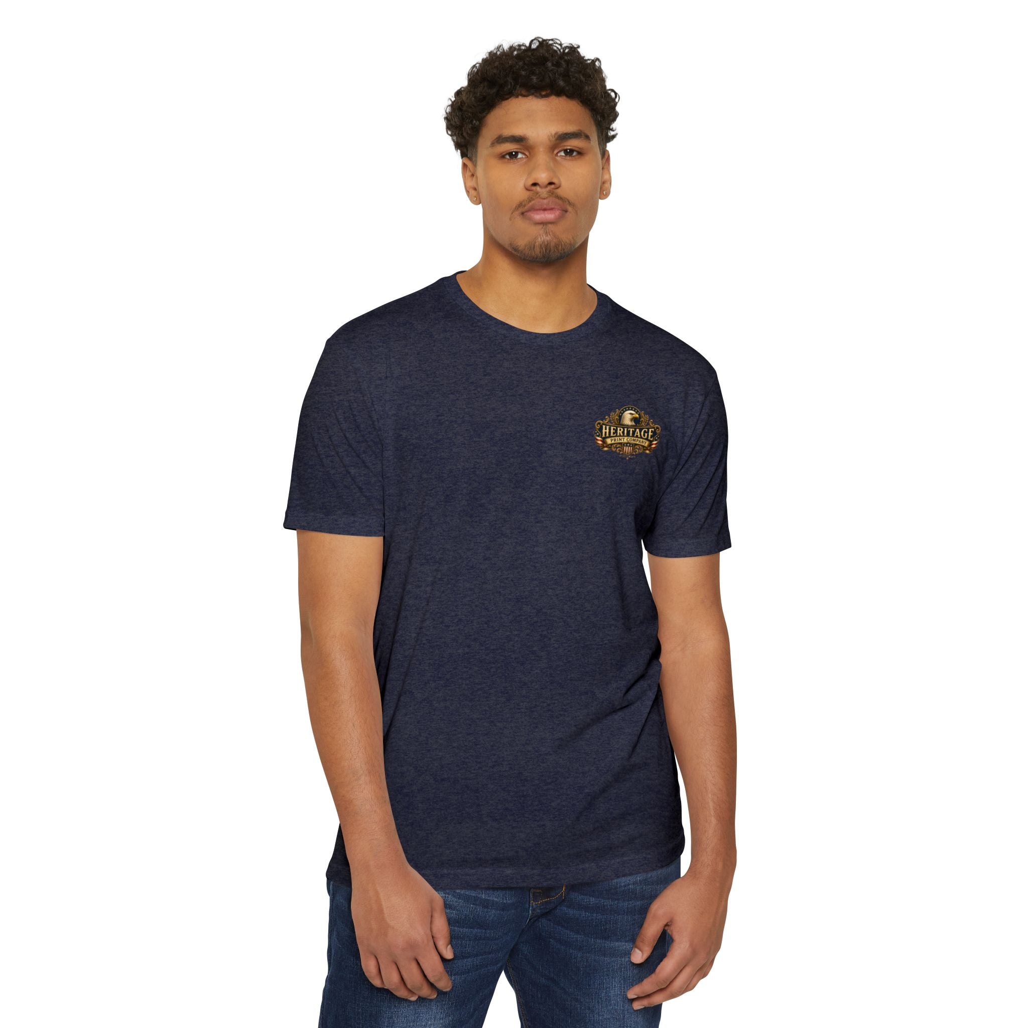 Heritage Print Co - Liberty & Faith Eagle - God Bless America - USA 250 years - 4th of July - Next Level 6210 CVC Super Soft T-Shirt
