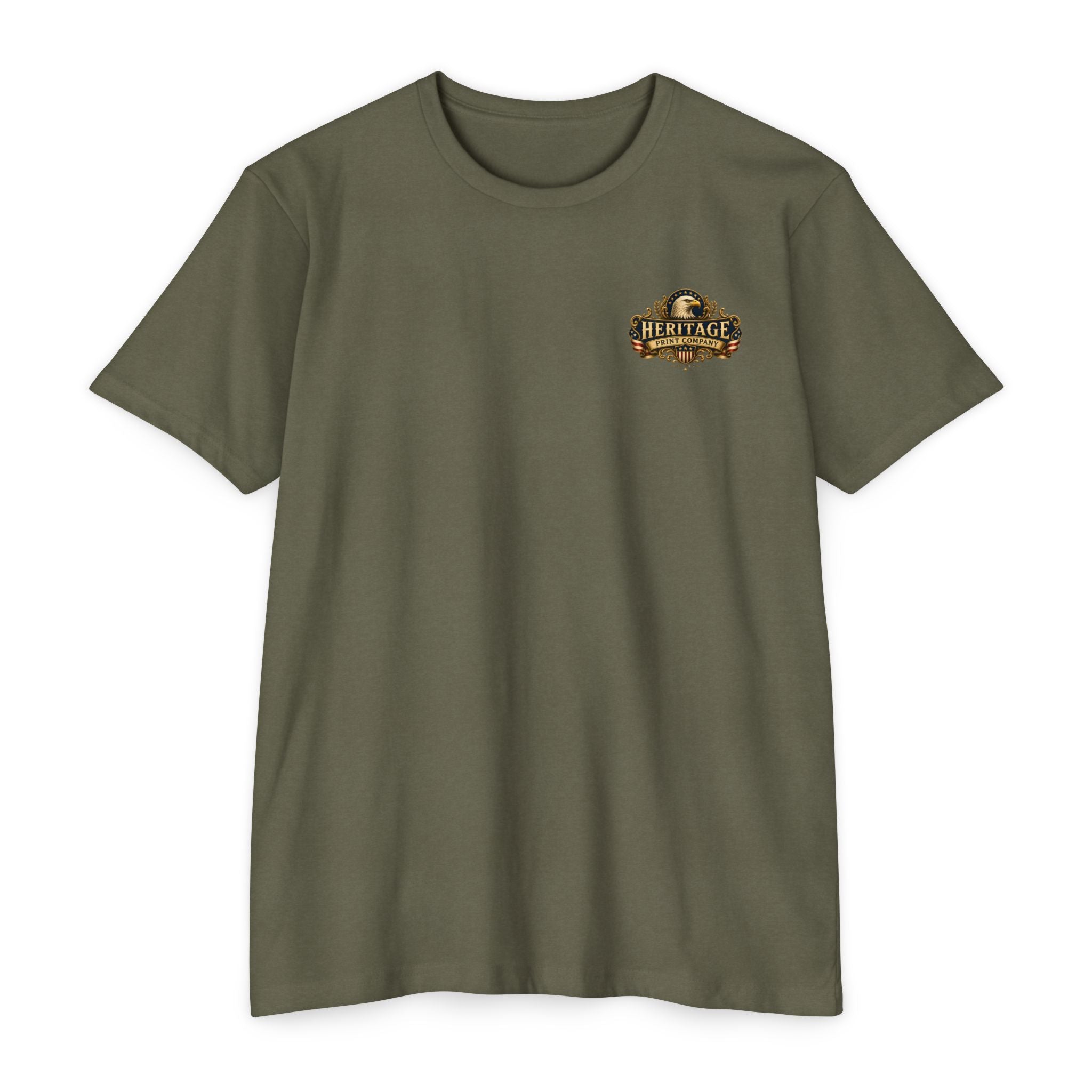 Heritage Print Co - Liberty & Faith Eagle - God Bless America - USA 250 years - 4th of July - Next Level 6210 CVC Super Soft T-Shirt