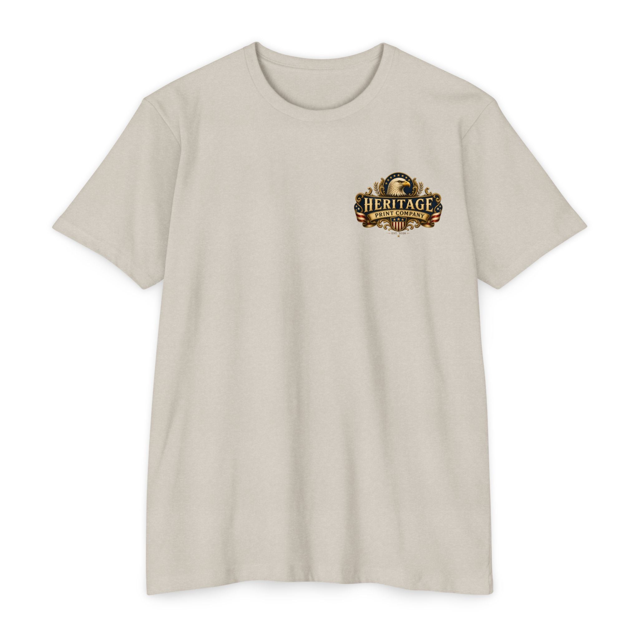 Heritage Print Co - American Legacy - USA 250th Anniversary with Eagle - 4th of July - Next Level 6210 CVC Super Soft T-Shirt
