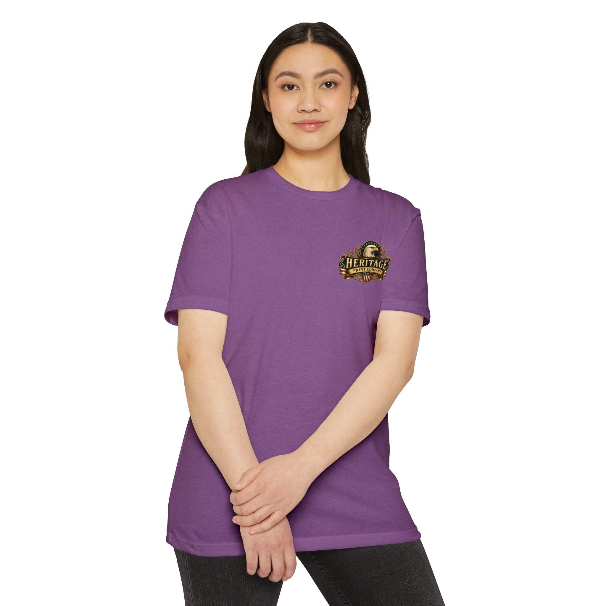 Heritage Print Co - American Legacy - USA 250th Anniversary with Eagle - 4th of July - Next Level 6210 CVC Super Soft T-Shirt
