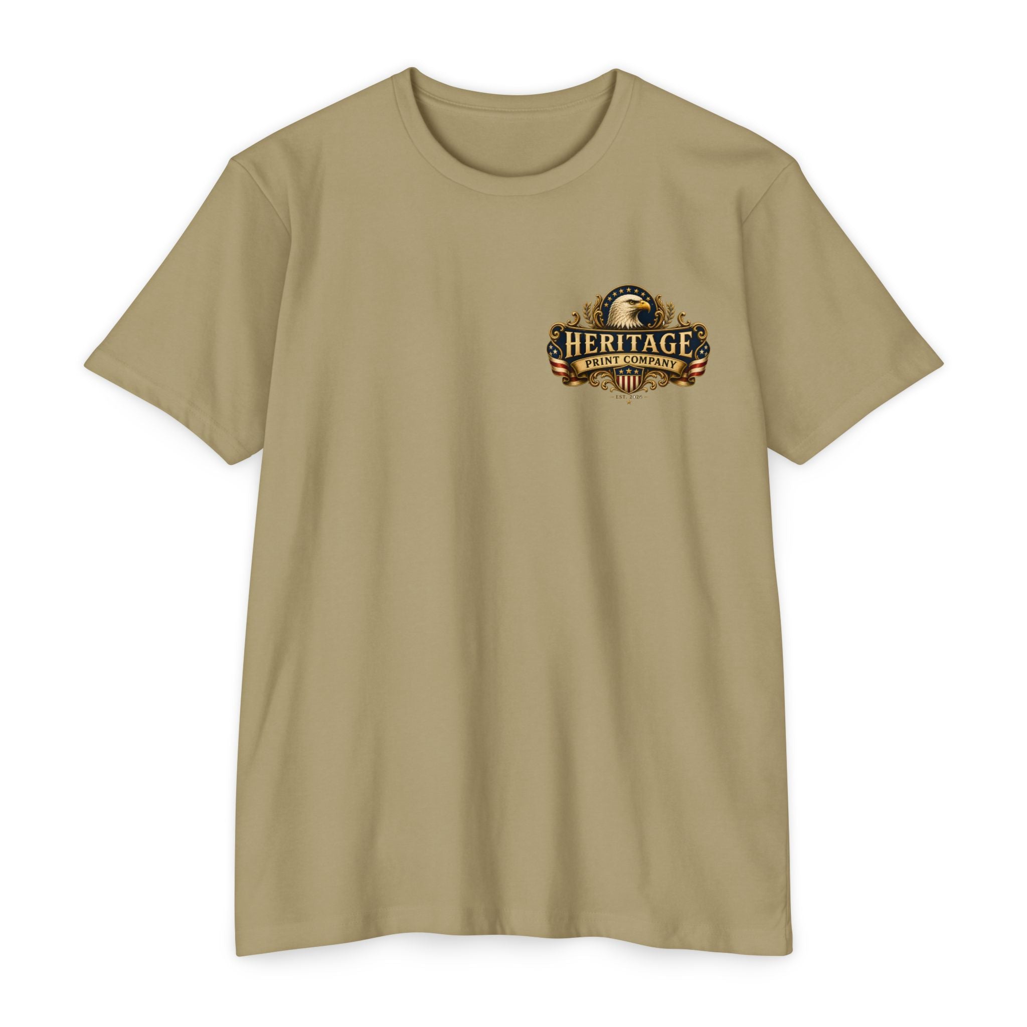 Heritage Print Co - One Nation Under God with Eagle - USA 250th Anniversary 4th of July - Next Level 6210 CVC Super Soft T-Shirt