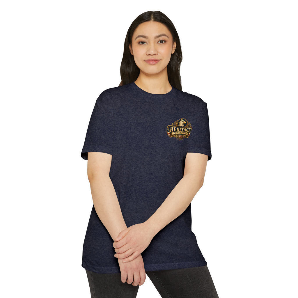 Heritage Print Co - American Legacy - USA 250th Anniversary with Eagle - 4th of July - Next Level 6210 CVC Super Soft T-Shirt
