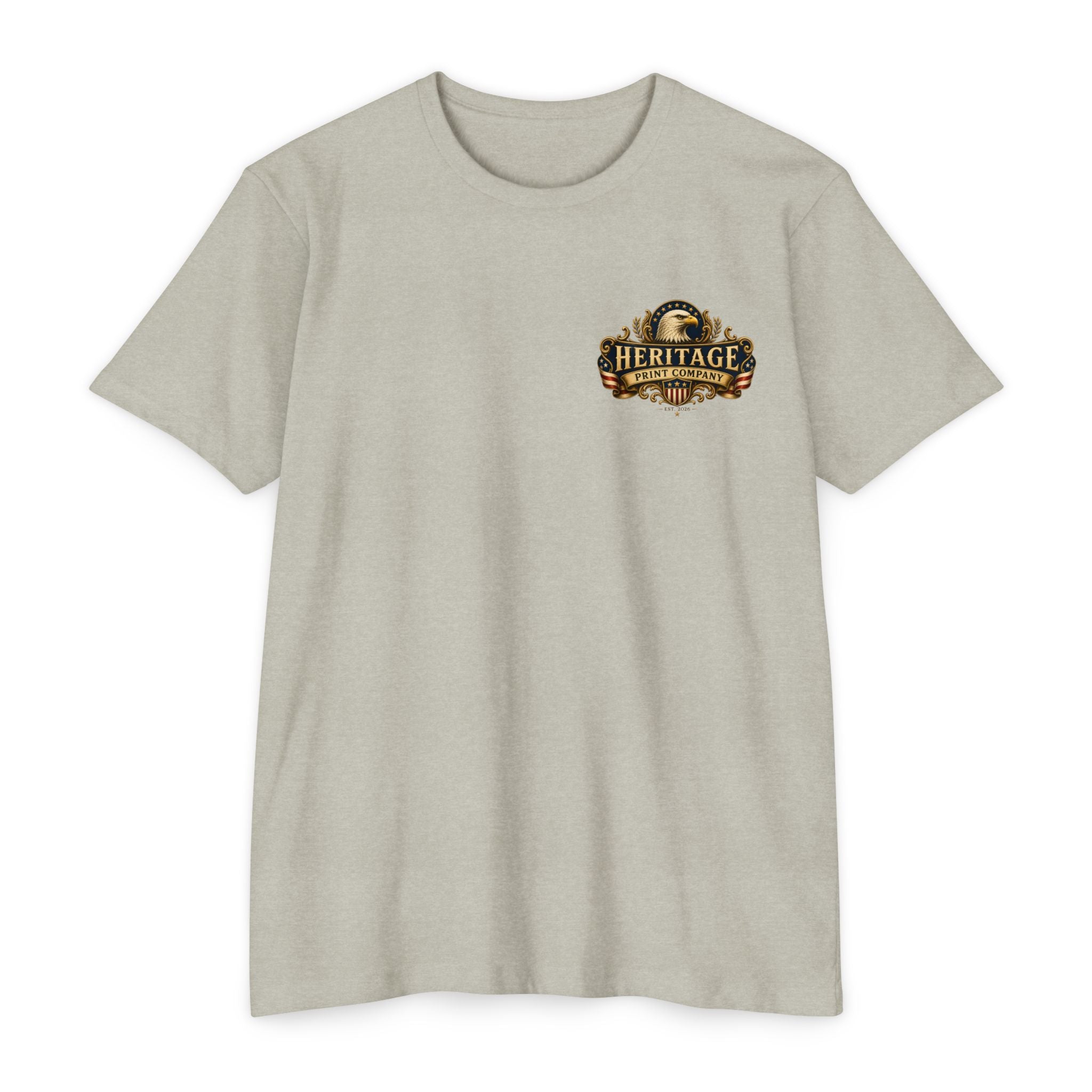 Heritage Print Co - American Spirit - Faith Freedom Country with Eagle - USA 250 years - 4th of July - Next Level 6210 CVC Super Soft T-Shirt