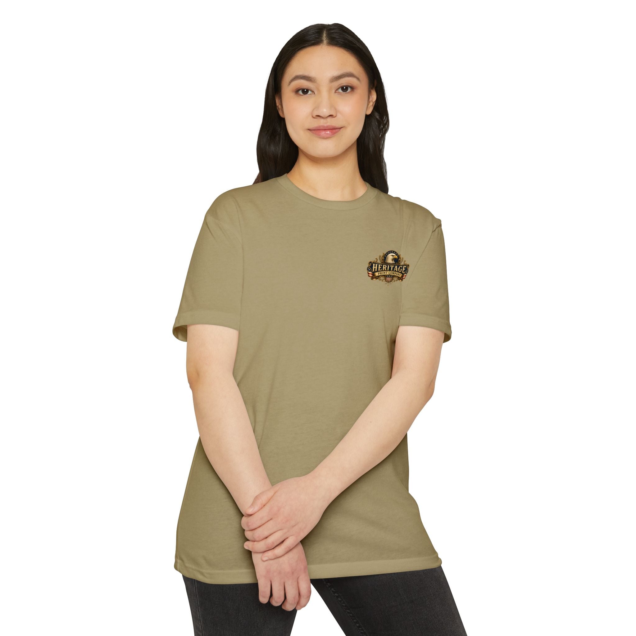 Heritage Print Co - Liberty & Faith Eagle - God Bless America - USA 250 years - 4th of July - Next Level 6210 CVC Super Soft T-Shirt