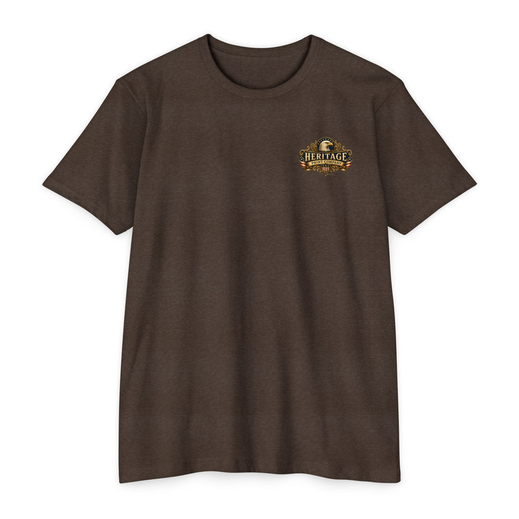 Heritage Print Co - Liberty & Faith Eagle - God Bless America - USA 250 years - 4th of July - Next Level 6210 CVC Super Soft T-Shirt