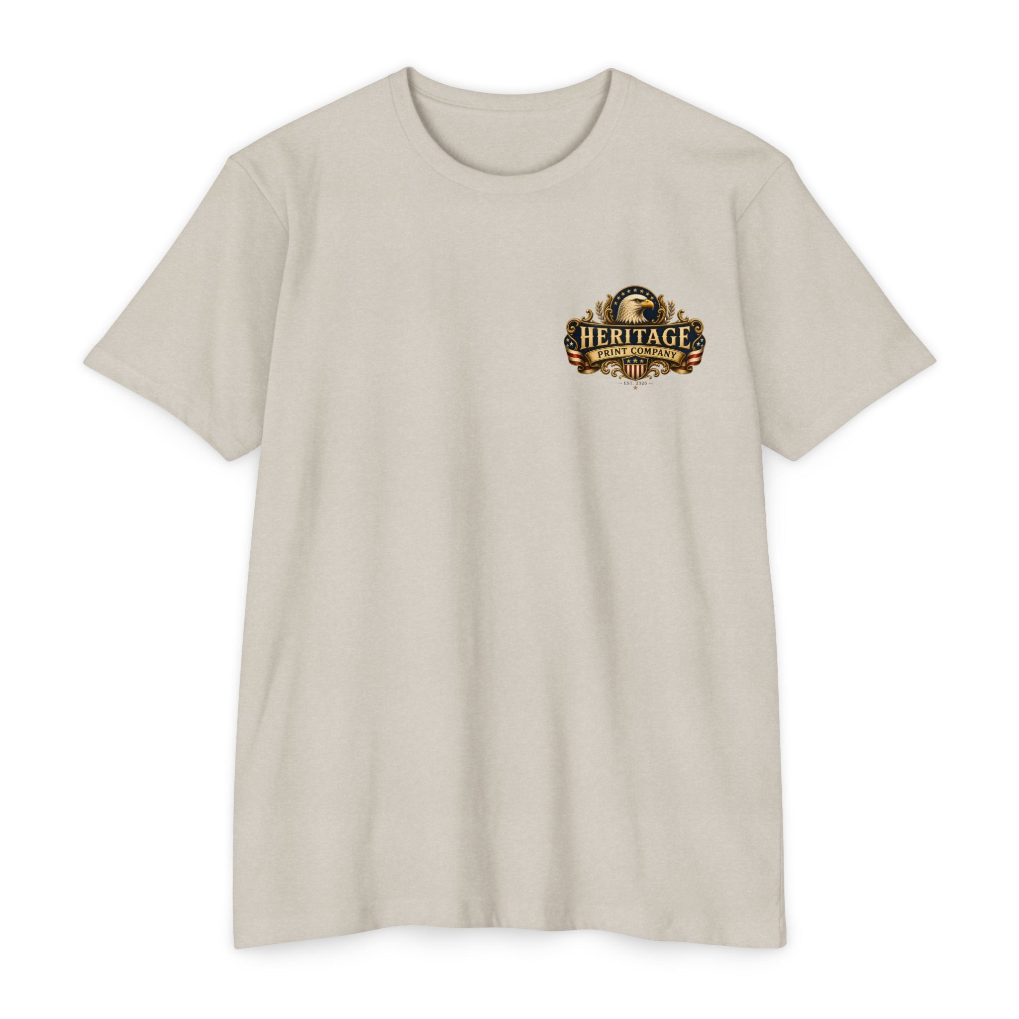 Heritage Print Co - American Heritage - One Nation Under God with Eagle - USA 250 Years - 4th of July - Next Level 6210 CVC Super Soft T-Shirt