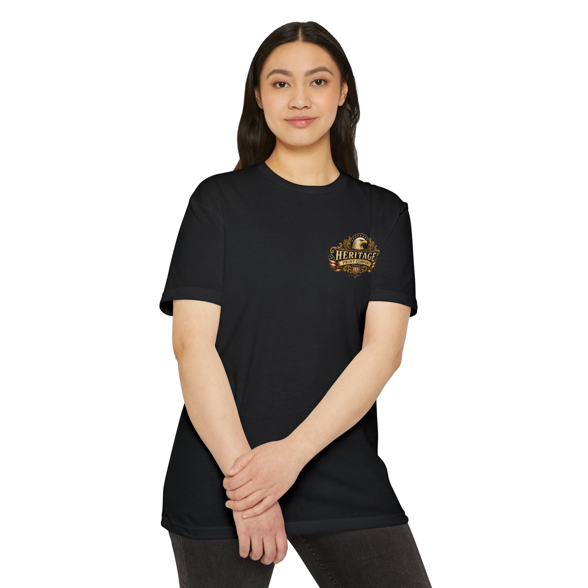 Heritage Print Co - American Legacy - USA 250th Anniversary with Eagle - 4th of July - Next Level 6210 CVC Super Soft T-Shirt