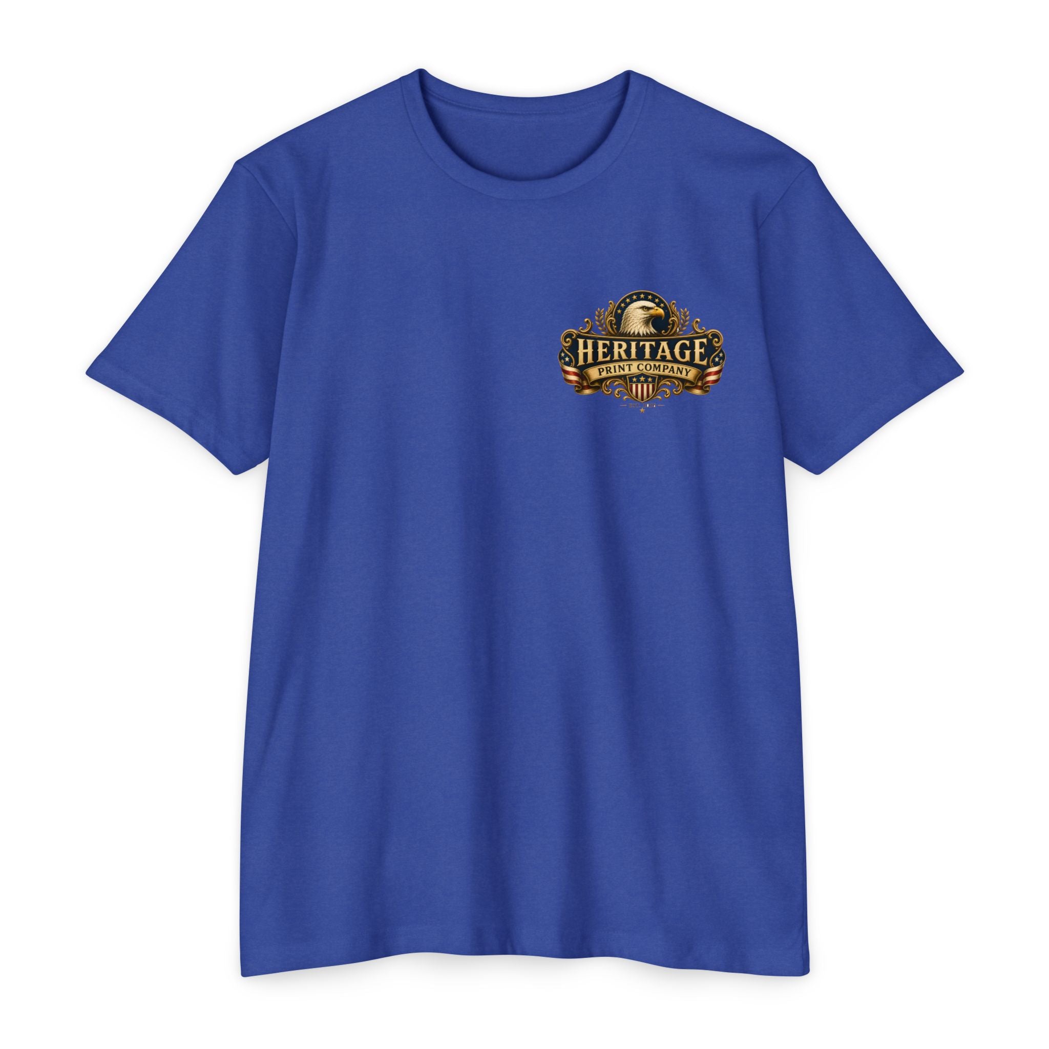 Heritage Print Co - One Nation Under God with Eagle - USA 250th Anniversary 4th of July - Next Level 6210 CVC Super Soft T-Shirt
