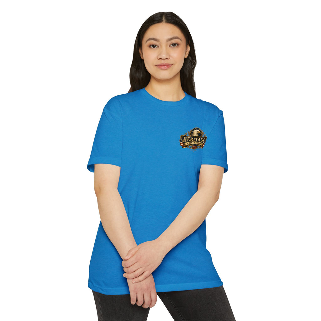Heritage Print Co - American Legacy - USA 250th Anniversary with Eagle - 4th of July - Next Level 6210 CVC Super Soft T-Shirt