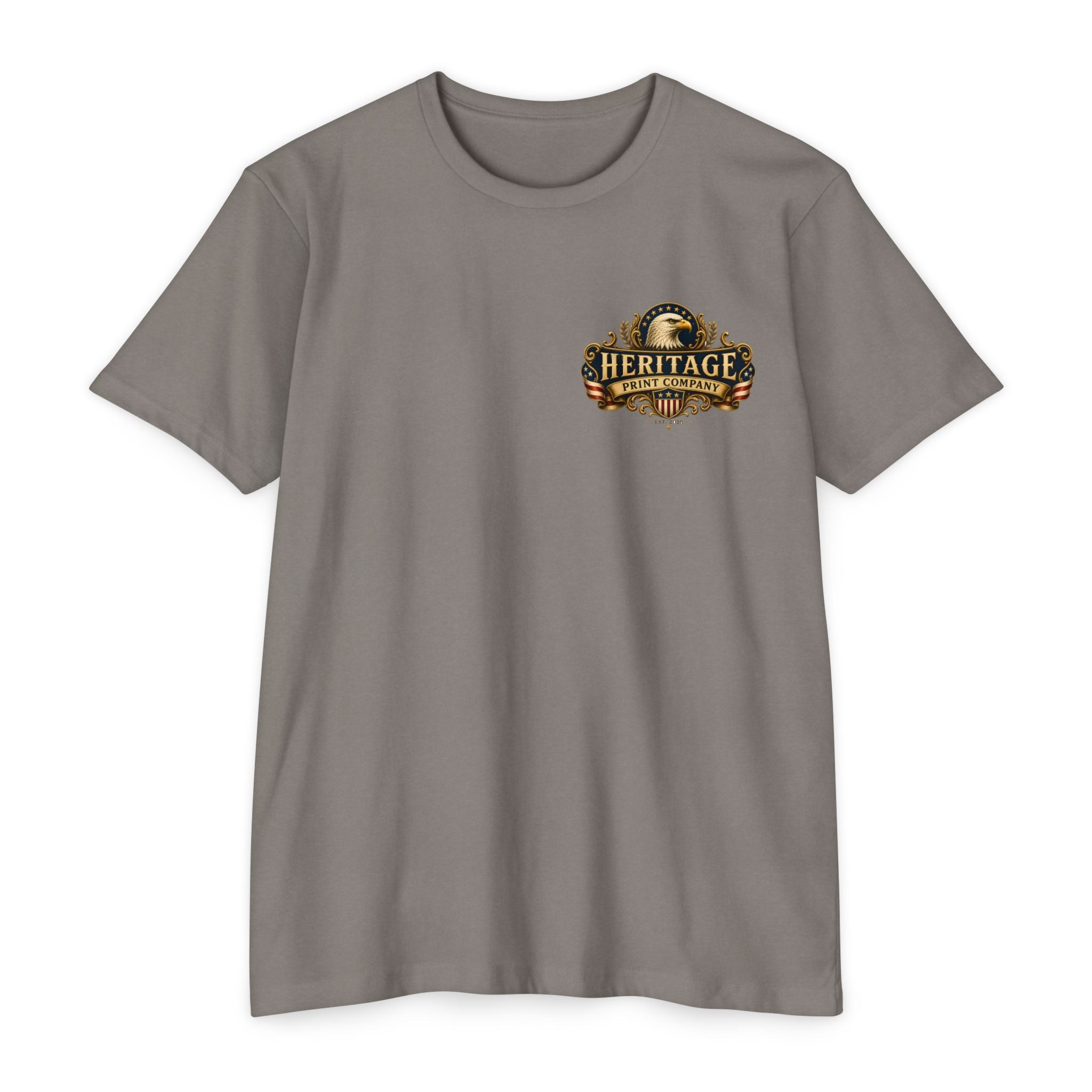 Heritage Print Co - One Nation Under God with Eagle - USA 250th Anniversary 4th of July - Next Level 6210 CVC Super Soft T-Shirt
