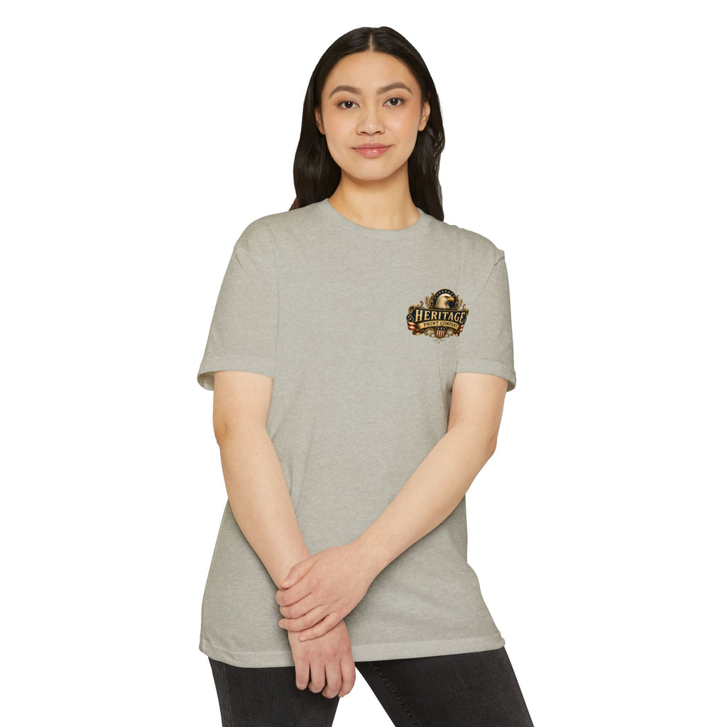 Heritage Print Co - American Legacy - USA 250th Anniversary with Eagle - 4th of July - Next Level 6210 CVC Super Soft T-Shirt