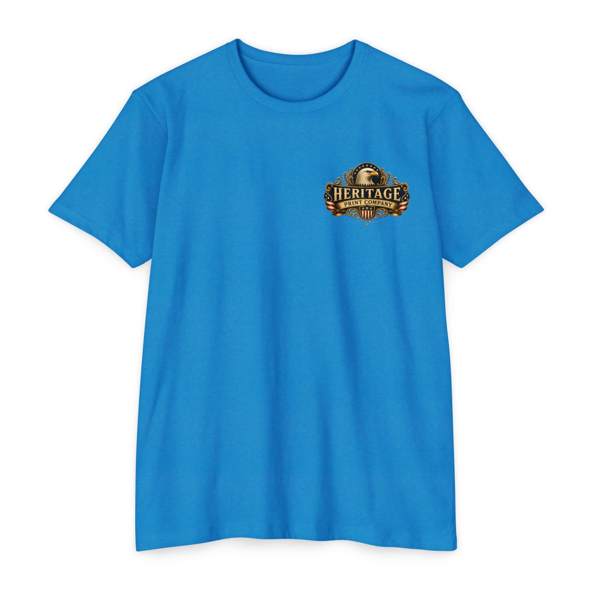 Heritage Print Co - American Spirit - Faith Freedom Country with Eagle - USA 250 years - 4th of July - Next Level 6210 CVC Super Soft T-Shirt