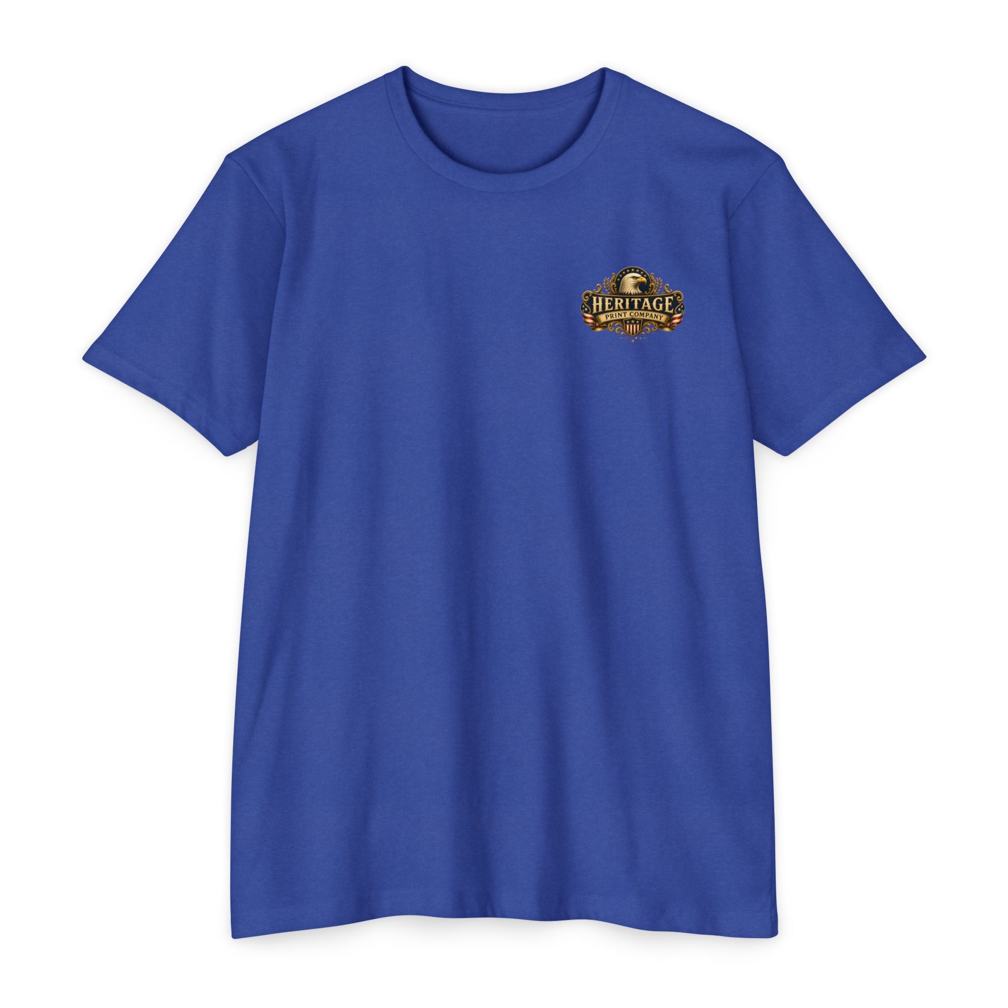 Heritage Print Co - Liberty & Faith Eagle - God Bless America - USA 250 years - 4th of July - Next Level 6210 CVC Super Soft T-Shirt
