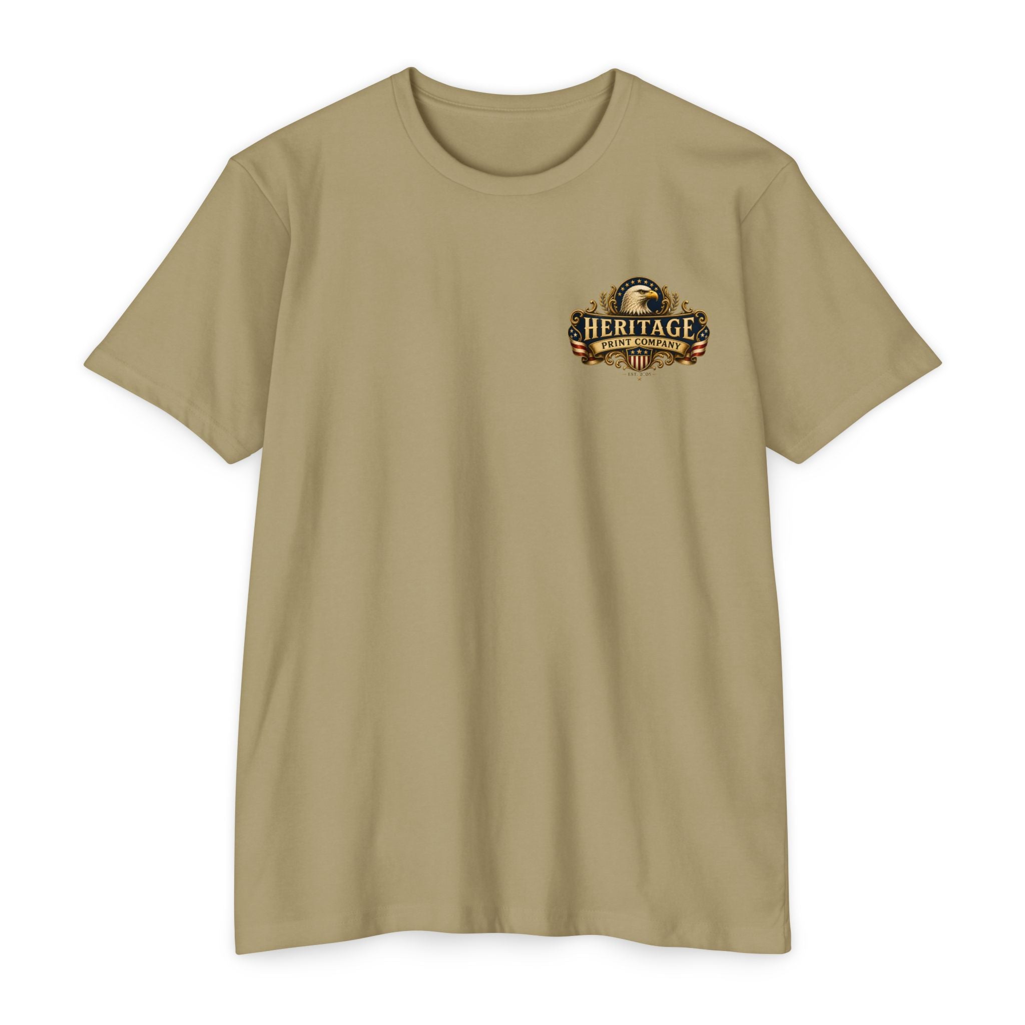 Heritage Print Co - American Legacy - USA 250th Anniversary with Eagle - 4th of July - Next Level 6210 CVC Super Soft T-Shirt
