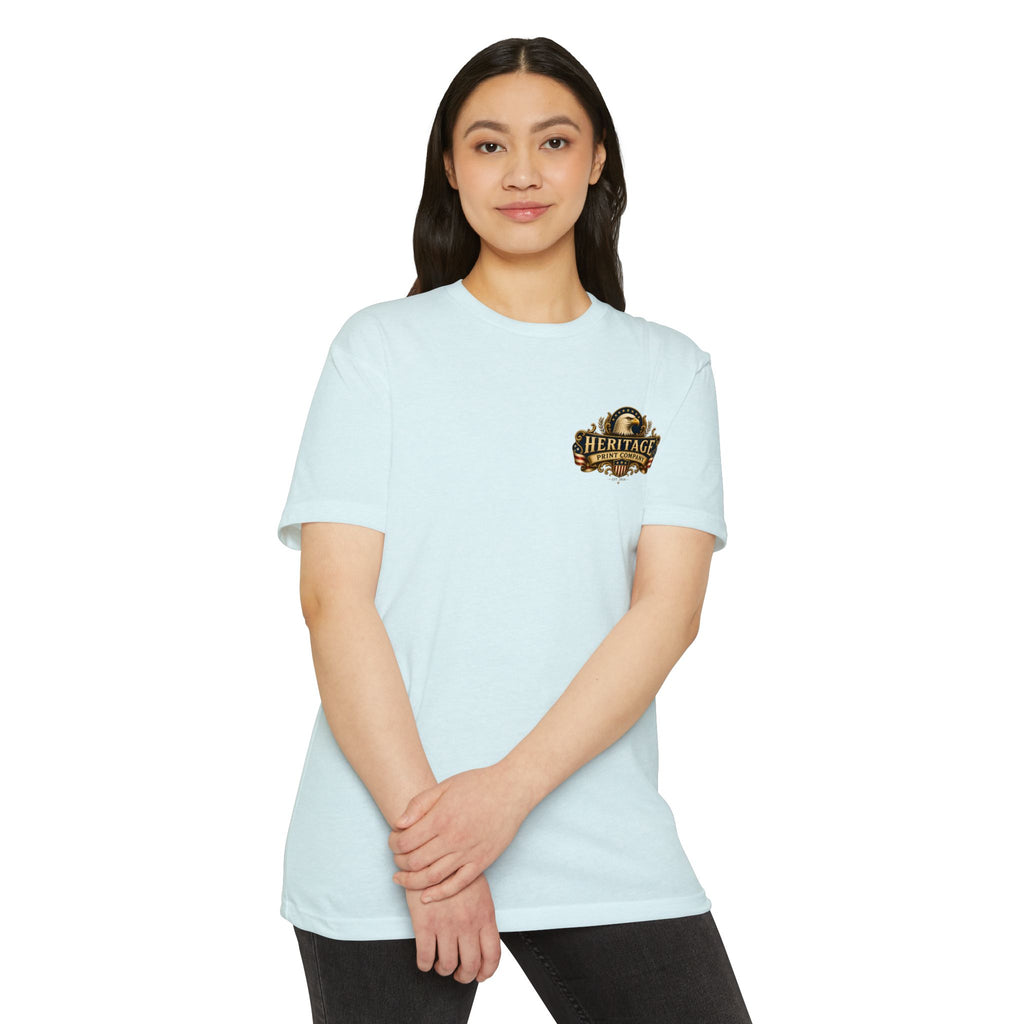 Heritage Print Co - American Legacy - USA 250th Anniversary with Eagle - 4th of July - Next Level 6210 CVC Super Soft T-Shirt