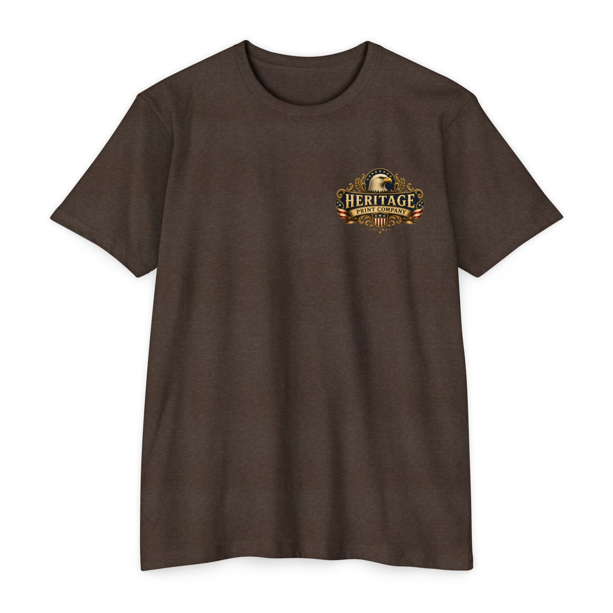 Heritage Print Co - American Spirit - Faith Freedom Country with Eagle - USA 250 years - 4th of July - Next Level 6210 CVC Super Soft T-Shirt