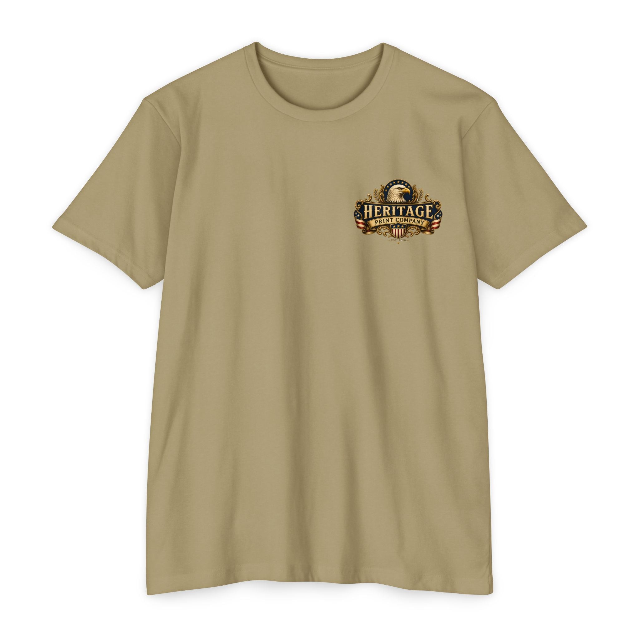 Heritage Print Co - American Heritage - One Nation Under God with Eagle - USA 250 Years - 4th of July - Next Level 6210 CVC Super Soft T-Shirt
