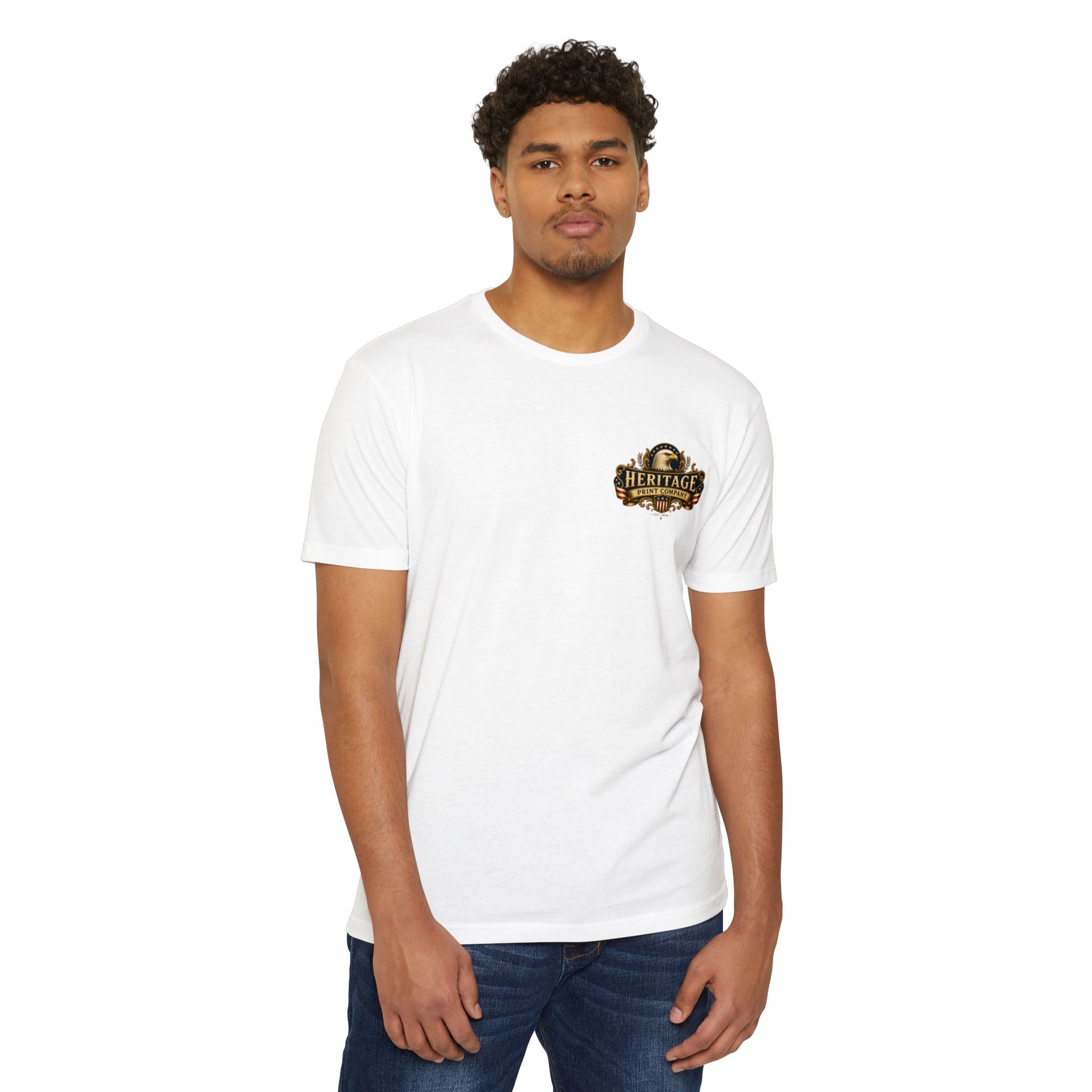 Heritage Print Co - American Heritage - One Nation Under God with Eagle - USA 250 Years - 4th of July - Next Level 6210 CVC Super Soft T-Shirt