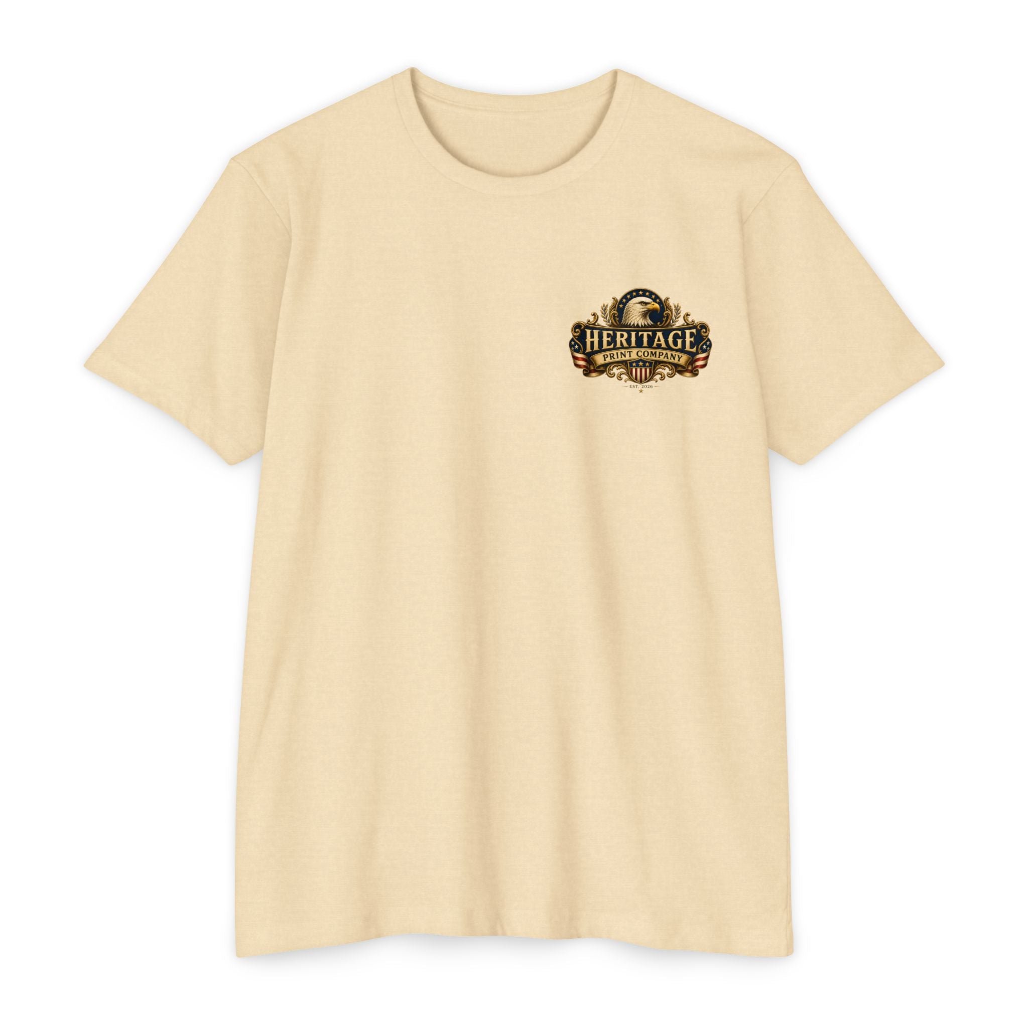 Heritage Print Co - American Heritage - One Nation Under God with Eagle - USA 250 Years - 4th of July - Next Level 6210 CVC Super Soft T-Shirt