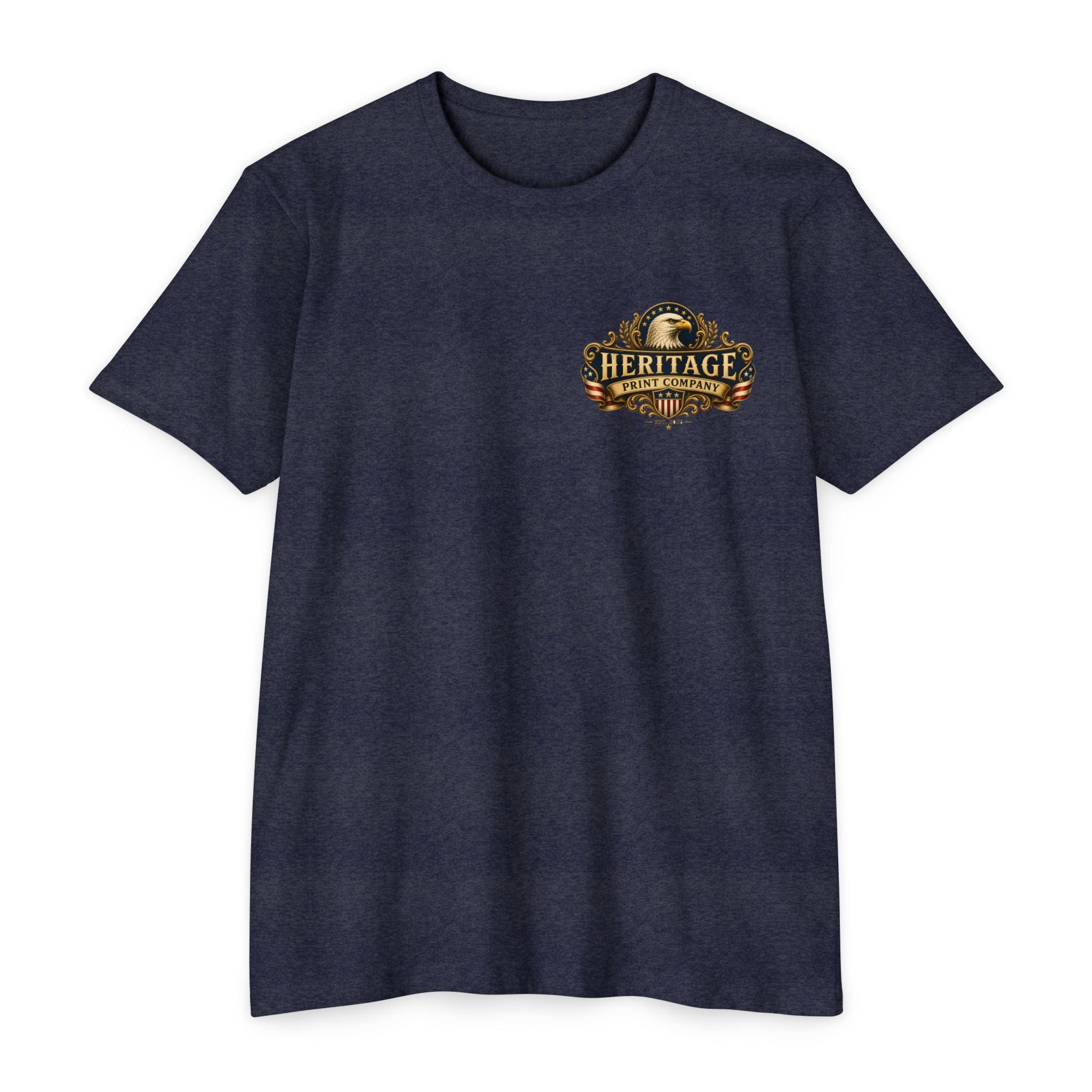Heritage Print Co - One Nation Under God with Eagle - USA 250th Anniversary 4th of July - Next Level 6210 CVC Super Soft T-Shirt