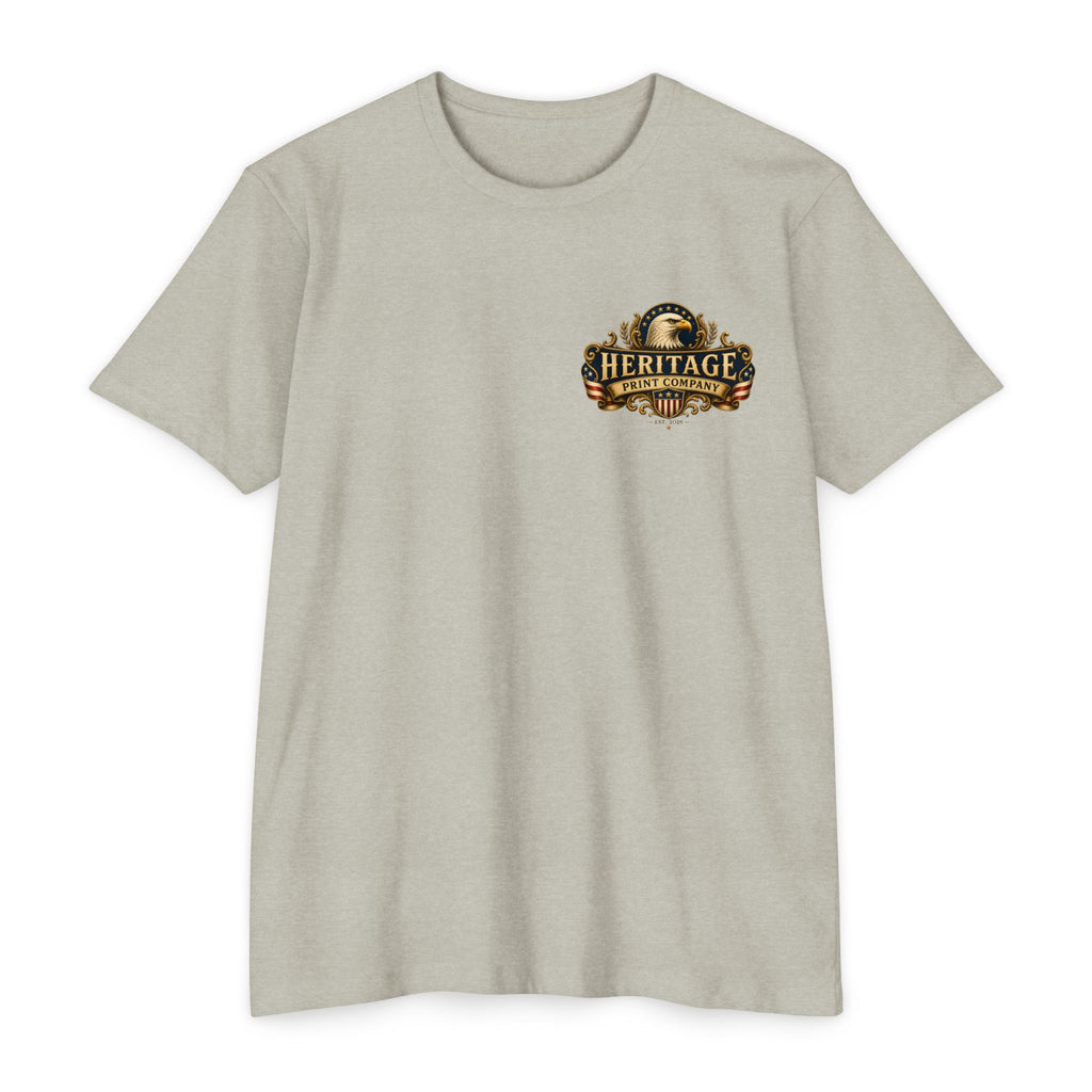 Heritage Print Co - One Nation Under God with Eagle - USA 250th Anniversary 4th of July - Next Level 6210 CVC Super Soft T-Shirt