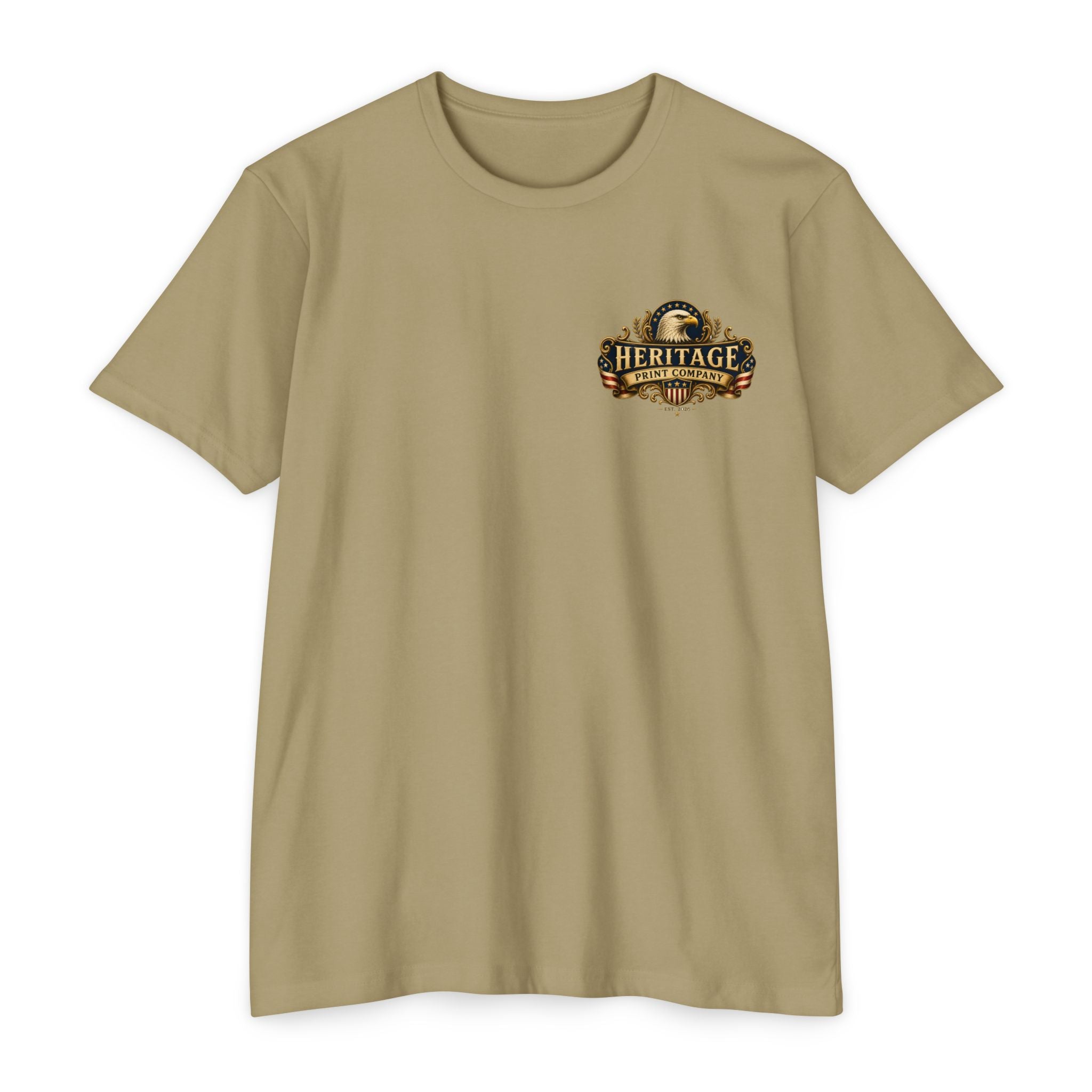 Heritage Print Co - American Spirit - Faith Freedom Country with Eagle - USA 250 years - 4th of July - Next Level 6210 CVC Super Soft T-Shirt